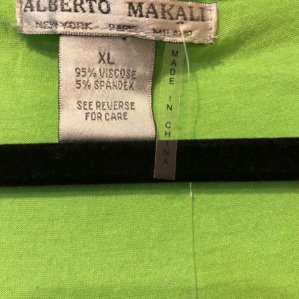 NWT Alberto Makali Lime Green Ruffle Sleeveless Tank - Picture 3 of 14